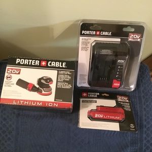 Porter Cable 20v 5” Random Orbit Sander, 20V Battery And Charger